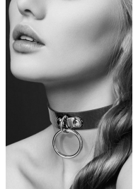 Узенький ошейник из полиуретана с кольцом - Bijoux Pour Toi - купить с доставкой в Магнитогорске
