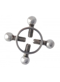 Серебристые зажимы для сосков на винтах - ToyFa - купить с доставкой в Магнитогорске