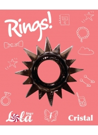 Чёрное эрекционное кольцо Rings Cristal - Lola Games - в Магнитогорске купить с доставкой
