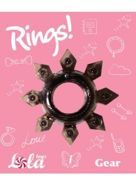 Чёрное эрекционное кольцо Rings Gear - Lola Games - в Магнитогорске купить с доставкой