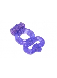 Фиолетовое эрекционное кольцо Rings Treadle с подхватом - Lola Games - в Магнитогорске купить с доставкой
