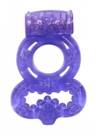 Фиолетовое эрекционное кольцо Rings Treadle с подхватом - Lola Games - в Магнитогорске купить с доставкой