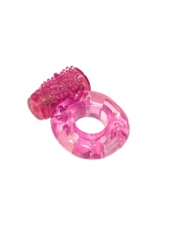 Розовое эрекционное кольцо с вибрацией Rings Axle-pin - Lola Games - в Магнитогорске купить с доставкой