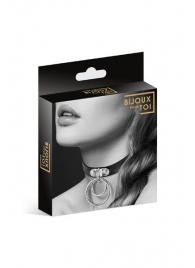 Черный чокер с двумя кольцами - Bijoux Pour Toi - купить с доставкой в Магнитогорске
