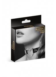 Чёрный чокер с кольцом в форме сердца - Bijoux Pour Toi - купить с доставкой в Магнитогорске