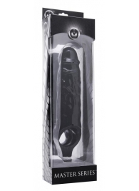 Чёрная увеличивающая насадка на член Mamba Cock Sheath Packaged - 16,5 см. - XR Brands - в Магнитогорске купить с доставкой