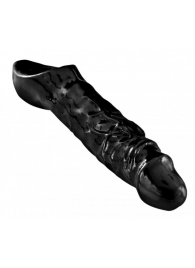 Чёрная увеличивающая насадка на член Mamba Cock Sheath Packaged - 16,5 см. - XR Brands - в Магнитогорске купить с доставкой