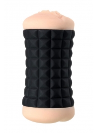 Двухсторонний мастурбатор JOS JANICE в черном цилиндре - JOS - в Магнитогорске купить с доставкой