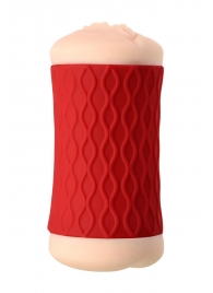 Двухсторонний мастурбатор JOS  NADIN в красном цилиндре - JOS - в Магнитогорске купить с доставкой