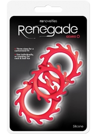 Набор из 3 красных эрекционных колец Renegade Gears - NS Novelties - в Магнитогорске купить с доставкой
