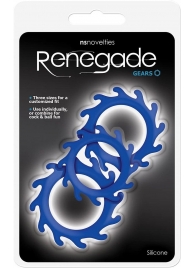 Набор из 3 синих эрекционных колец Renegade Gears - NS Novelties - в Магнитогорске купить с доставкой