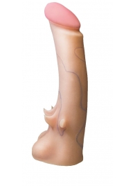 Телесная насадка REAL Standard с усиками на основании - 19 см. - LOVETOY (А-Полимер) - купить с доставкой в Магнитогорске