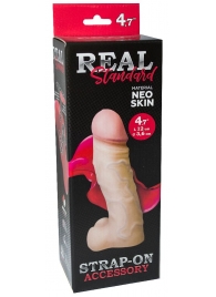 Реалистичная насадка с мошонкой REAL Standard - 15,5 см. - LOVETOY (А-Полимер) - купить с доставкой в Магнитогорске