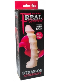 Насадка REAL Standard со спиралевидным узором - 19 см. - LOVETOY (А-Полимер) - купить с доставкой в Магнитогорске