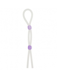 Прозрачное эрекционное кольцо-лассо SILICONE LASSO COCK RING DUAL BEADS - NMC - в Магнитогорске купить с доставкой