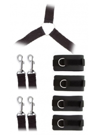 Комплект наручников и поножей LUXURIOUS BED RESTRAINT CUFF SET - Blush Novelties - купить с доставкой в Магнитогорске