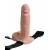 Телесный перезаряжаемый вибрострапон 7  Hollow Rechargeable Strap-on with Balls - 20,3 см. - Pipedream - купить с доставкой в Магнитогорске