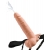 Телесный полый страпон с имитацией эякуляции 7.5  Hollow Squirting Strap-On with Balls Flesh - 21,6 см. - Pipedream - купить с доставкой в Магнитогорске