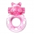Розовое эрекционное виброкольцо на пенис Pink Bear - Baile - в Магнитогорске купить с доставкой