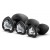 Набор из 3 черных пробок с прозрачным кристаллом-сердечком Bling Plugs Training Kit - Blush Novelties - купить с доставкой в Магнитогорске