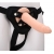 Телесный страпон на черных трусиках STRAP ON REAL DILDO - 20 см. - Dream Toys - купить с доставкой в Магнитогорске