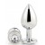 Серебристая анальная втулка с прозрачным кристаллом - 7,1 см. - Dream Toys - купить с доставкой в Магнитогорске