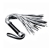 Серебристая плетка Struggle My Flogger с черной ручкой - 45 см. - Lovetoy - купить с доставкой в Магнитогорске