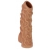 Телесная насадка с венками и открытой головкой Nude Sleeve M - 12 см. - KOKOS - в Магнитогорске купить с доставкой