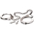 Металлические наручники Metal Leg Cuffs - Pipedream - купить с доставкой в Магнитогорске