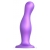 Фиолетовая насадка Strap-On-Me Dildo Plug Curvy size L - Strap-on-me - купить с доставкой в Магнитогорске