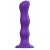 Фиолетовая насадка Strap-On-Me Dildo Geisha Balls size XL - Strap-on-me - купить с доставкой в Магнитогорске
