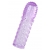 Фиолетовая рельефная насадка на пенис - 13,5 см. - A-toys - в Магнитогорске купить с доставкой