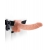 Телесный полый страпон с вибрацией Vibrating Hollow Strap-On with Balls - 24 см. - Pipedream - купить с доставкой в Магнитогорске