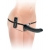 Черный страпон с вагинальной пробкой Deluxe Vibrating Penetrix Strap-On - 19 см. - Pipedream - купить с доставкой в Магнитогорске