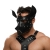 Черная кожаная маска «Собака» - Crazy Handmade - купить с доставкой в Магнитогорске