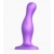 Фиолетовая насадка Strap-On-Me Dildo Plug Curvy size M - Strap-on-me - купить с доставкой в Магнитогорске