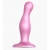Розовая насадка Strap-On-Me Dildo Plug Curvy size M - Strap-on-me - купить с доставкой в Магнитогорске
