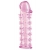 Гелевая розовая насадка на фаллос с шипами - 12 см. - Toyfa Basic - в Магнитогорске купить с доставкой
