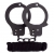Чёрные наручники из листового металла в комплекте с веревкой BONDX METAL CUFFS LOVE ROPE SET - Dream Toys - купить с доставкой в Магнитогорске