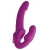 Ярко-розовый безремневой вибрострапон Evoke Vibrating Strapless Silicone Strap-on Dildo - XR Brands - купить с доставкой в Магнитогорске
