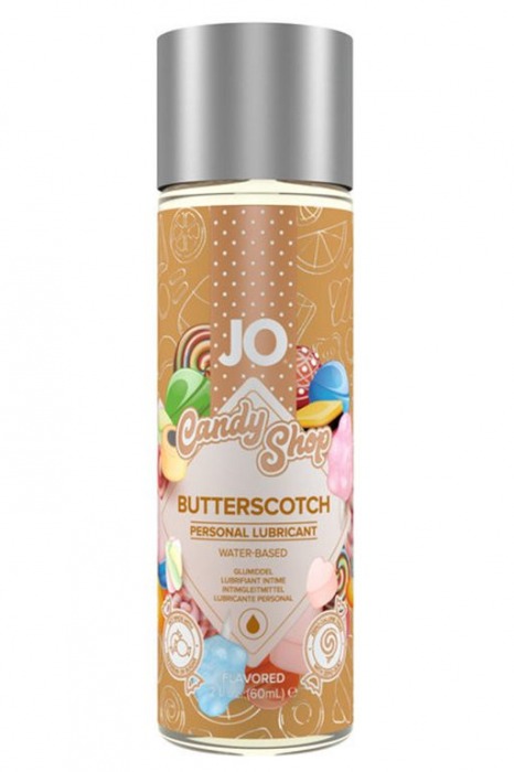 Смазка на водной основе Candy Shop Butterscotch с ароматом ирисок - 60 мл. - System JO - купить с доставкой в Магнитогорске