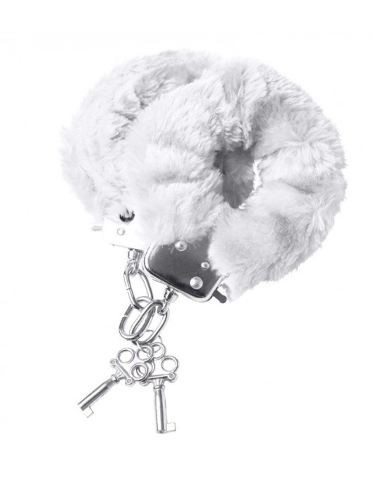 Наручники с белой меховой опушкой - ToyFa - купить с доставкой в Магнитогорске