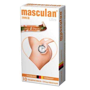 Розовые презервативы Masculan Ultra Long Pleasure с колечками, пупырышками и продлевающим эффектом - 10 шт. - Masculan - купить с доставкой в Магнитогорске