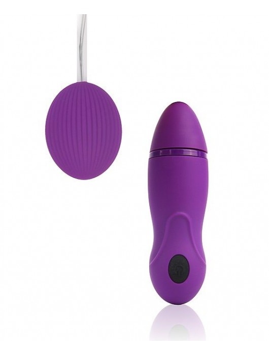 Фиолетовое виброяйцо Cosmo с пультом управления на проводе - Cosmo