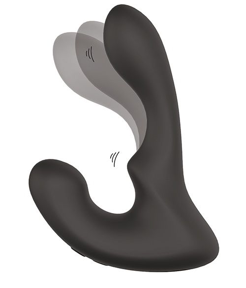 Чёрный массажер простаты с 2 моторами BOOTY ROCKER - Dream Toys - в Магнитогорске купить с доставкой