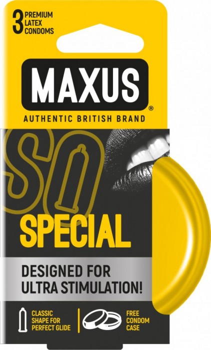 Презервативы с точками и рёбрами в железном кейсе MAXUS Special - 3 шт. - Maxus - купить с доставкой в Магнитогорске