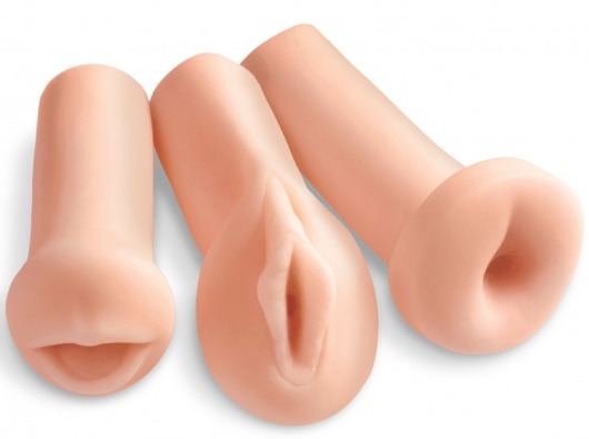 Комплект из 3 мастурбаторов All 3 Holes: вагина, анус, ротик - Pipedream - в Магнитогорске купить с доставкой