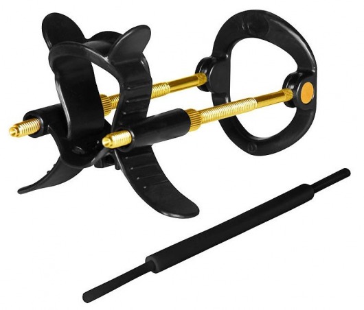 Черно-золотистый экстендер для пениса Sex Expert - Sex Expert - в Магнитогорске купить с доставкой