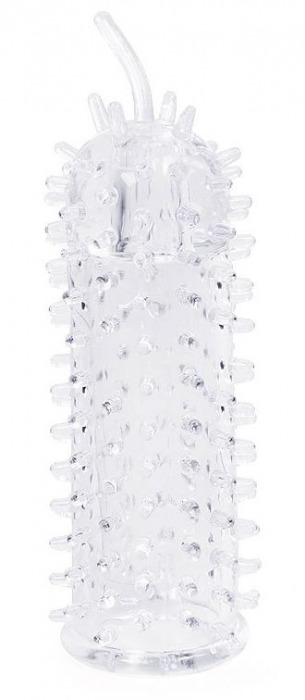 Закрытая рельефная насадка Crystal sleeve с усиками - 12 см. - Erowoman-Eroman - в Магнитогорске купить с доставкой