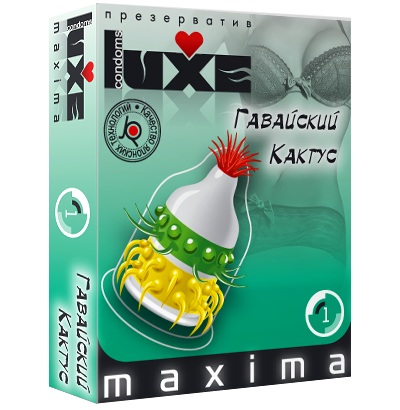 Презерватив LUXE Maxima  Гавайский Кактус  - 1 шт. - Luxe - купить с доставкой в Магнитогорске